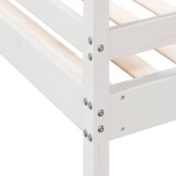 Berkfield Home Bunk Bed without Mattress 80x200/140x200 cm White Solid Wood - thumbnail 7