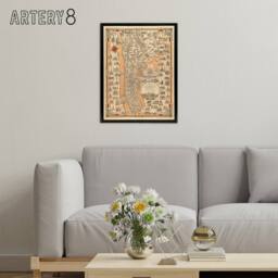 "Artery8 Chase 1939 Pictorial Map Manhattan & Bronx Framed Canvas Wall Art Print - Size: W12"" x H16""" - thumbnail 3