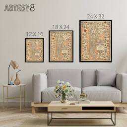 "Artery8 Chase 1939 Pictorial Map Manhattan & Bronx Framed Canvas Wall Art Print - Size: W12"" x H16""" - thumbnail 4