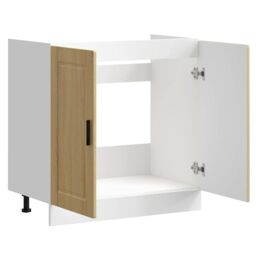 "Berkfield Home Sink Base Cabinet¬†""Porto"" Sonoma Oak 80x46x81.5 cm¬†Engineered Wood in Brown - Size: 80x46x81.5 cm" - thumbnail 5