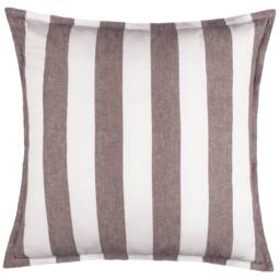 Yard Hayle 100% Cotton Striped Outdoor Cushion in Chocolate - Size: 50 cm x 50 cm - thumbnail 2