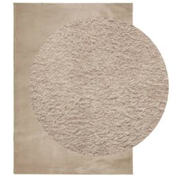 Berkfield Home Rug HUARTE Short Pile Soft & Washable Sand 140x200 cm in Brown - Size: Medium - thumbnail 3