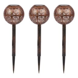 Marco Paul 6 Pack of Bronze Solar Silhouette Orb Stake Lights 40cm - thumbnail 7