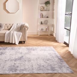 OHS Abstract Rug Washable Carpet Living Room Bedroom Non Slip Runner Mat in Charcoal - Size: 120 cm x 170 cm