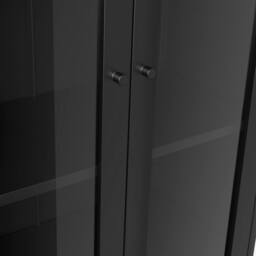 Lemon Pavilion Furniture Mase Storage Cabinet - Steel/Glass - Black - Flat Packed - thumbnail 4