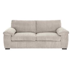 SOFASELECTION UK Men's Jumbo Cord Amalfi 3 Seater Sofa in Grey in Cream