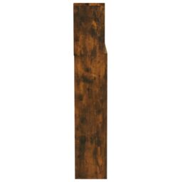Berkfield Home Headboard Cabinet Smoked Oak 200x19x103.5 cm in Brown - thumbnail 4