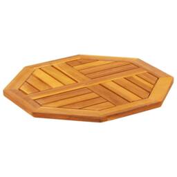 Berkfield Home Table Top 50x50x2 cm Octagonal Solid Wood Acacia in Brown - Size: 50 x 50 x 2 cm - thumbnail 4