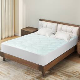 Lavio Mattress Topper Pillowtop Memory Foam Protector Bamboo Super King in Aqua - thumbnail 3