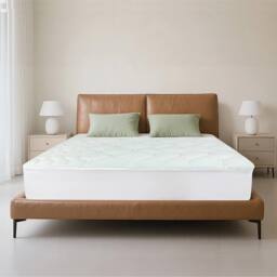 Lavio Mattress Topper Pillowtop Memory Foam Protector Bamboo Super King in Aqua - thumbnail 2