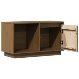 Berkfield Home TV Cabinet Honey Brown 74x35x44 cm Solid Wood Pine - Size: 74 x 35 x 44 cm - thumbnail 5