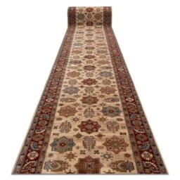 RugsX Keshan Wool Runner in Beige - Size: 90 cm x 100 cm - thumbnail 1