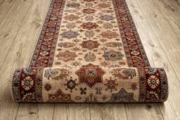 RugsX Keshan Wool Runner in Beige - Size: 90 cm x 100 cm - thumbnail 5