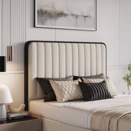 Modish Furnishing Olivia Cream Velvet Ottoman Storage Bed With Black Fabric Edges - Size: Double - thumbnail 4