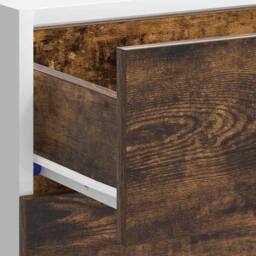Berkfield Home Kitchen Base Cabinet Smoked Oak Engineered Wood in Brown - thumbnail 9