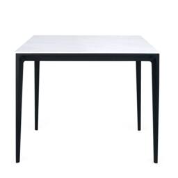 Cheshire Premium Marbella 80cm Square Stone Top Dining Table - White Marble - thumbnail 3