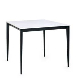 Cheshire Premium Marbella 80cm Square Stone Top Dining Table - White Marble - thumbnail 1