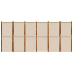 Berkfield Home 6-Panel Room Divider Taupe 420x180 cm - thumbnail 4