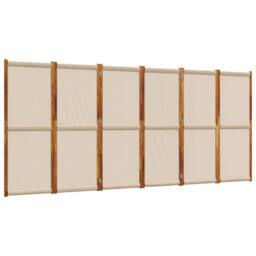 Berkfield Home 6-Panel Room Divider Taupe 420x180 cm - thumbnail 2
