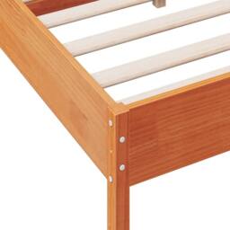 Berkfield Home Beautiful Bed Frame without Mattress Wax Brown 135x190 cm Double - thumbnail 7