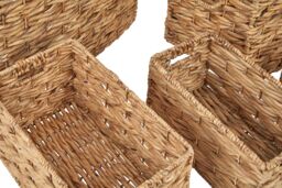 Orsina Lidi Set Of Six Brown Washed Storage Baskets in Natural - thumbnail 5