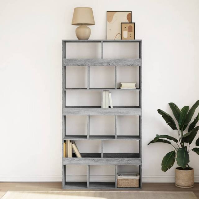 Berkfield Home Classic Bookcase Grey Sonoma 100x33x187.5 cm Engineered Wood - image 1