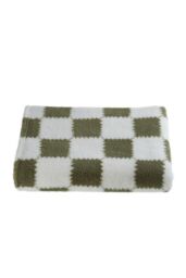 H&O Direct 200 x 230cm Comfortable Soft Checkerboard Plush All Seasons Throw Blanket for Bed & Sofa, Green - Size: 200 x 230 cm - thumbnail 5