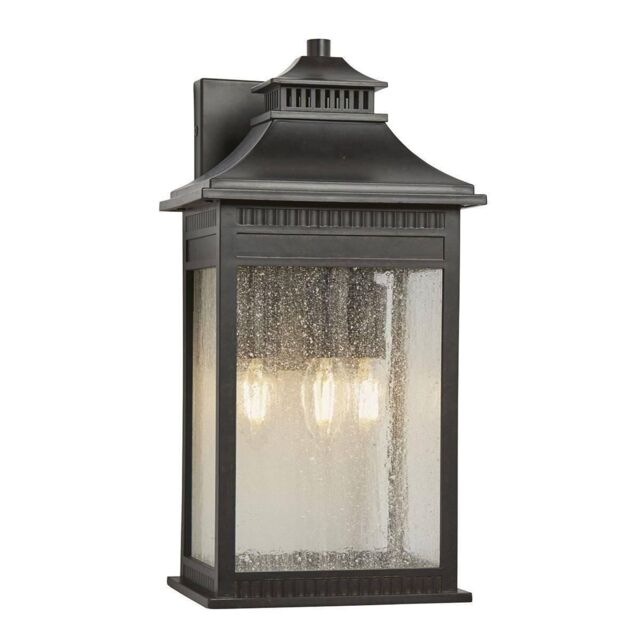 Netlighting Livingston 3 Light Large Coastal Wall Lantern Imperial Bronze Finish E14 - image 1