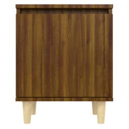 Berkfield Home Bed Cabinets with Solid Wood Legs 2 pcs Brown Oak 40x30x50 cm - Size: 40 x 30 x 50 cm - thumbnail 7