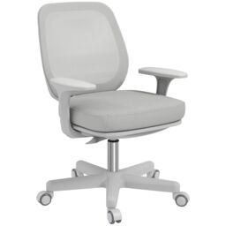 VINSETTO Office Chair, 360 Degree Swivel Desk Chair with Wheels, Grey - thumbnail 2