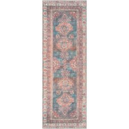 Livabliss Colin-Washable Brown Grey Blue Traditionnal Vintage Boho Living Dining Rug in Pink - Size: 160 cm x 220 cm - thumbnail 2