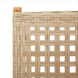 Berkfield Home Beautiful Garden Chairs 2 pcs Beige Solid Wood Acacia & Poly Rattan - thumbnail 9