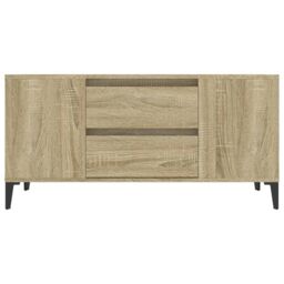 Berkfield Home TV Cabinet Sonoma Oak 102x44.5x50 cm Engineered Wood in Brown - thumbnail 6