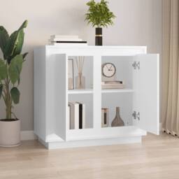 Berkfield Home Sideboard White 80x34x75 cm Engineered Wood - Size: 80 x 34 x 75 cm