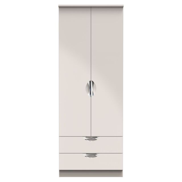 Ready Assembled 2 U Holborn 2 Door 2 Drawer Wardrobe (Ready Assembled) in Taupe - image 1