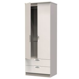 Ready Assembled 2 U Holborn 2 Door 2 Drawer Wardrobe (Ready Assembled) in Taupe - thumbnail 5