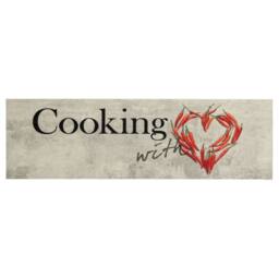 Berkfield Home Kitchen Rug Washable Peper Cooking 60x180 cm Velvet in Grey