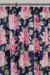 Dreams & Drapes 'Kirsten' Pair of Pencil Pleat Curtains With Tie-Backs in Pink - Size: 168 cm width x 183 cm drop - thumbnail 2