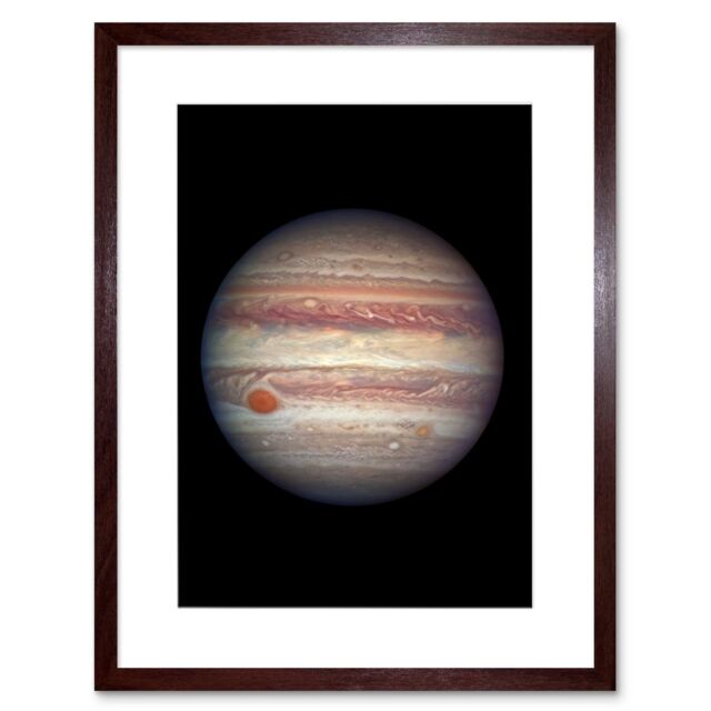 Artery8 Wall Art Print Hubble Space Astronomy Close-Up Portrait Of Jupiter Largest Planet Solar System Great Red Spot Anticyclone & Colourful - image 1