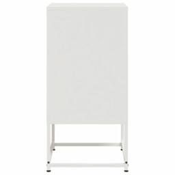 Berkfield Home Bedside Cabinets 2 pcs White 36x39x78 cm Steel - Size: 36 x 39 x 78 cm - thumbnail 7
