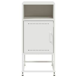 Berkfield Home Bedside Cabinets 2 pcs White 36x39x78 cm Steel - Size: 36 x 39 x 78 cm - thumbnail 6