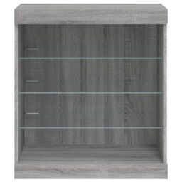 Berkfield Home Sideboard with LED Lights Grey Sonoma 60.5x37x67 cm - thumbnail 6