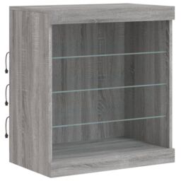 Berkfield Home Sideboard with LED Lights Grey Sonoma 60.5x37x67 cm - thumbnail 5