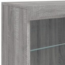 Berkfield Home Sideboard with LED Lights Grey Sonoma 60.5x37x67 cm - thumbnail 9