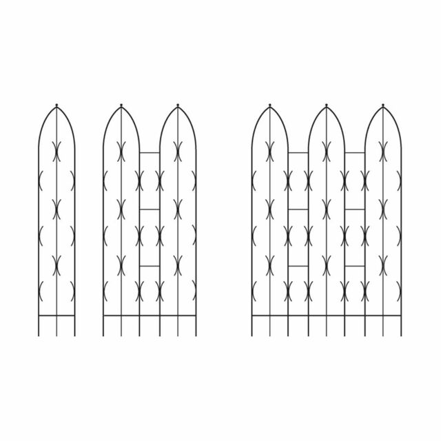 Poppyforge Triple Gothic Screen BM/RtR - Steel - L2 x W91.4 x H180 cm in Black - image 1