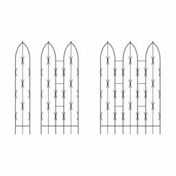 Poppyforge Triple Gothic Screen BM/RtR - Steel - L2 x W91.4 x H180 cm in Black