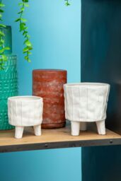Orsina Stylish Design White Large Planter, Lightweight Large Garden Flower Pot, Versatile Planter For Plants - thumbnail 2