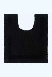 Homescapes Luxury Bath Mat Set Reversible 1600GSM 100% Cotton 2 Pc w. Pedestal Mat in Black - thumbnail 3