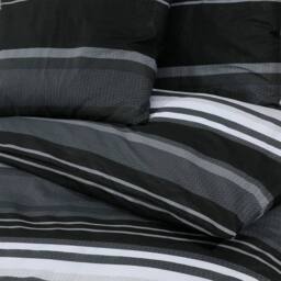 Berkfield Home Elegant Duvet Cover Set Black & White 140x200 cm Cotton - thumbnail 5