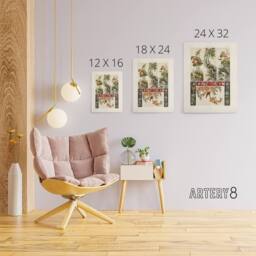 "Artery8 Chinese Patterns of Birds & Flowers Racinet Canvas Wall Art in White - Size: W18"" x H24""" - thumbnail 4